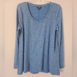 Jones New York Heathered Blue Knit Top